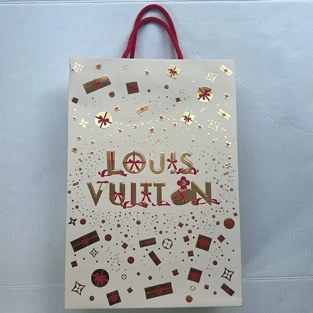 Louis Vuitton Limited Edition Holiday Gift Bag with bows
